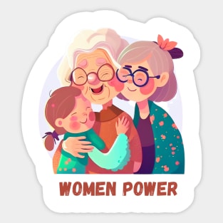 Grandmother, mother and daughter Sticker